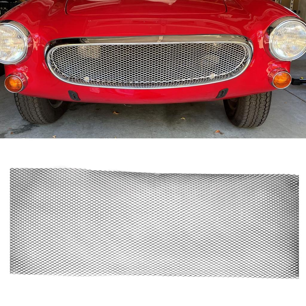 Car Front Center Grid Grille Rhombic Mesh Stable Structure Aluminum Fit for Cars