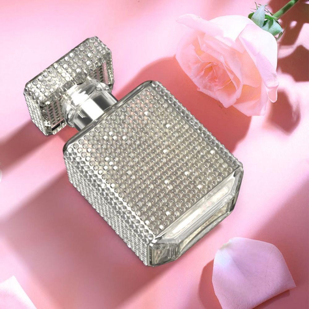 Luxury Glass Perfume Bottle Press Type Travel Spray Bottle Shiny Spray Jars  Liquid Container