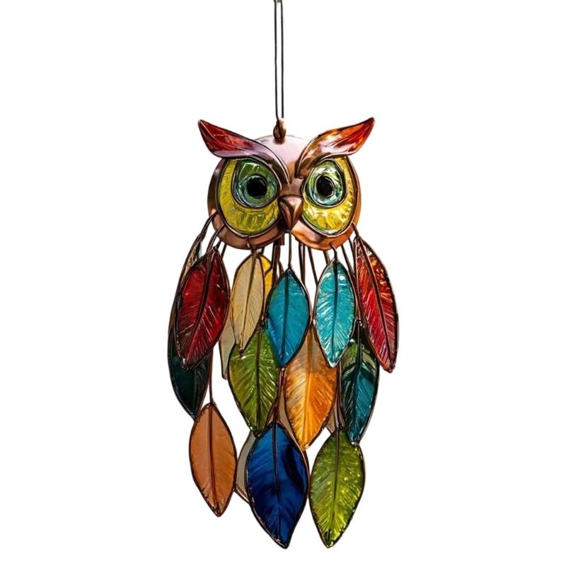 652F Acrylic Owls SunCatchers Handmade Wall Art For Home Window Decoration 20cm