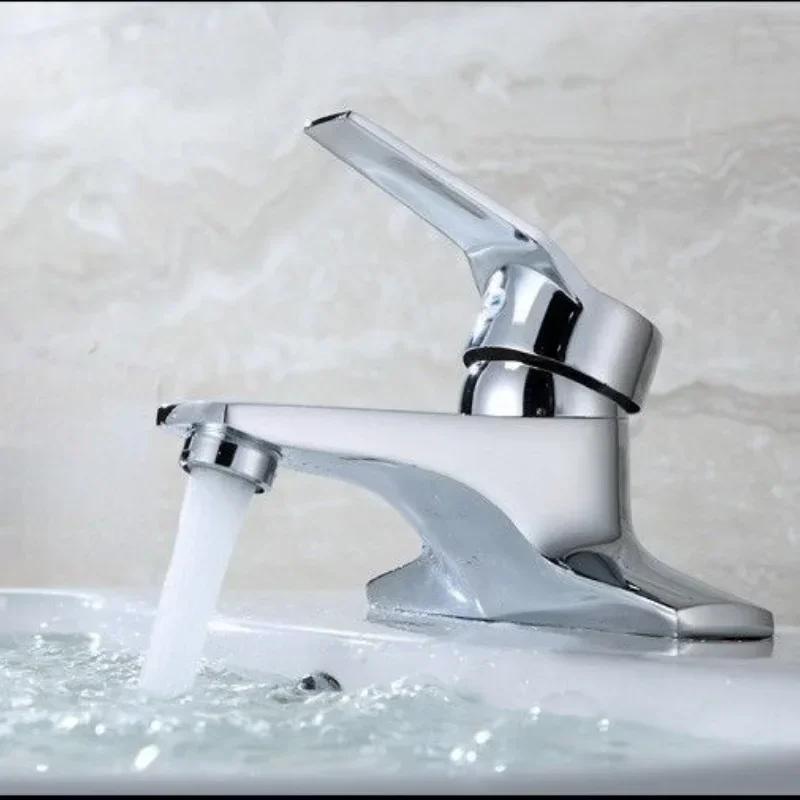 Basin Faucet Double Hole Household Basin Toilet Wash Sink Wash Basin Bathroom Hot and Cold Water Mixing Valve