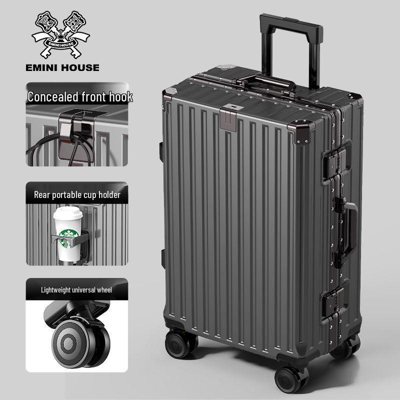 Women's Sturdy & Durable Aluminum Trolley Case With Universal Wheels & Combination Lock - 20” Carry-On
