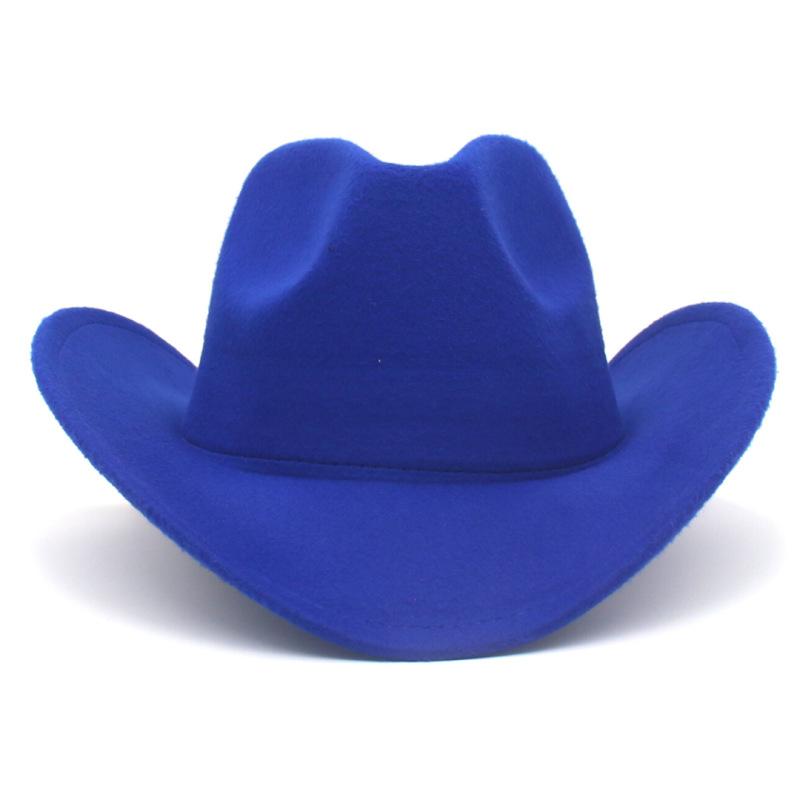 

Ковбойская шляпа в стиле вестерн, ретро-тренд, этническая, ветровая, шерстяная, джазовая шляпа с загнутыми полями, фетровая шляпа, тибетский цилиндр M（56-58cm）