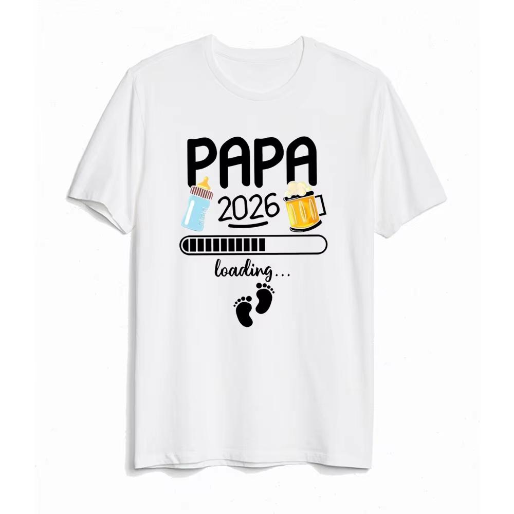 2026 Papa T Shirt Future Dad French Texts Beer Lovers Fathers Day Gift Men Clothing Soft Tshirt Papas Tshirt