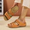 2024 Summer Women Wedge Sandals Premium Orthopedic Open Toe Sandals Vintage Anti-slip  Casual Female Platform Retro Shoes