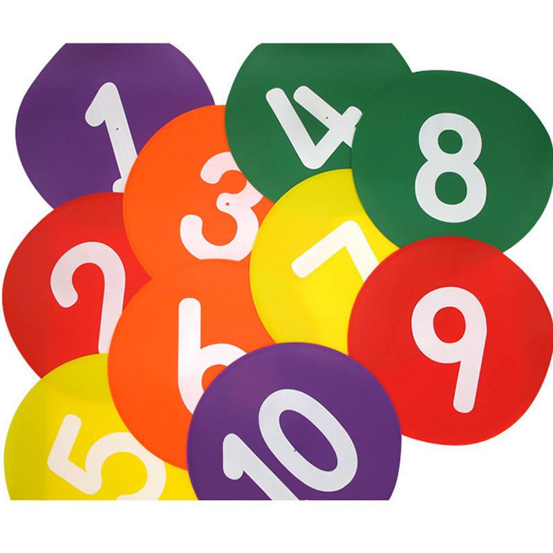 Rubber Spot Markers For Sports 1 To 10 Numbers Tactile Integration Toy Sets Kids Adults Basketball Football Speed Agility Training