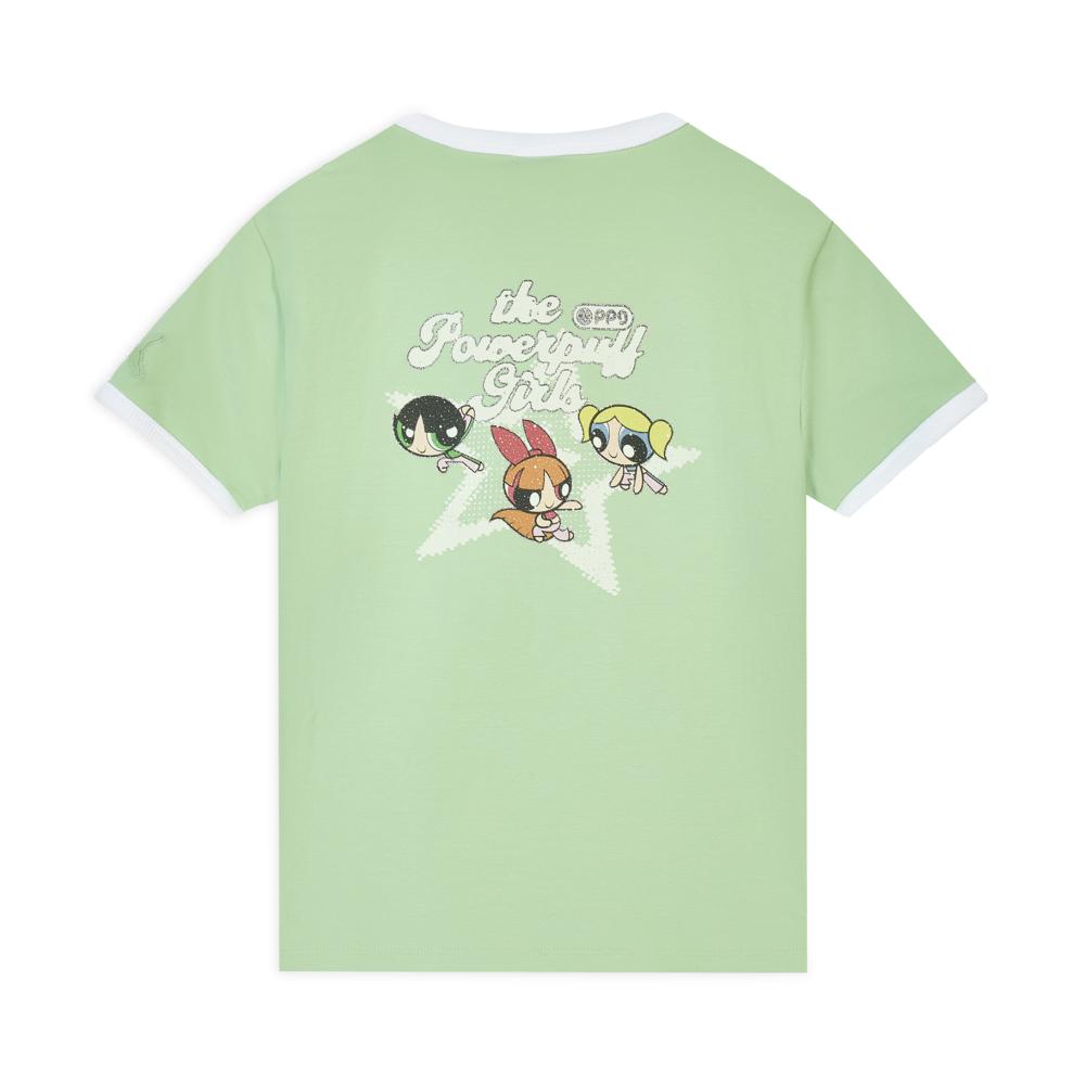 Puma X The Powerpuff Girls Slim Fit Crew Neck Short Sleeve T-Shirt Women tops 63747138 S