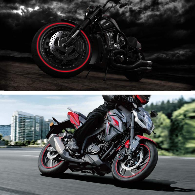 17" 18" Motorcycle Wheel Tire Reflective Sticker Waterproof Wheel Rim Stripe Tape Decals Car Styling Moto Decoration Accessories