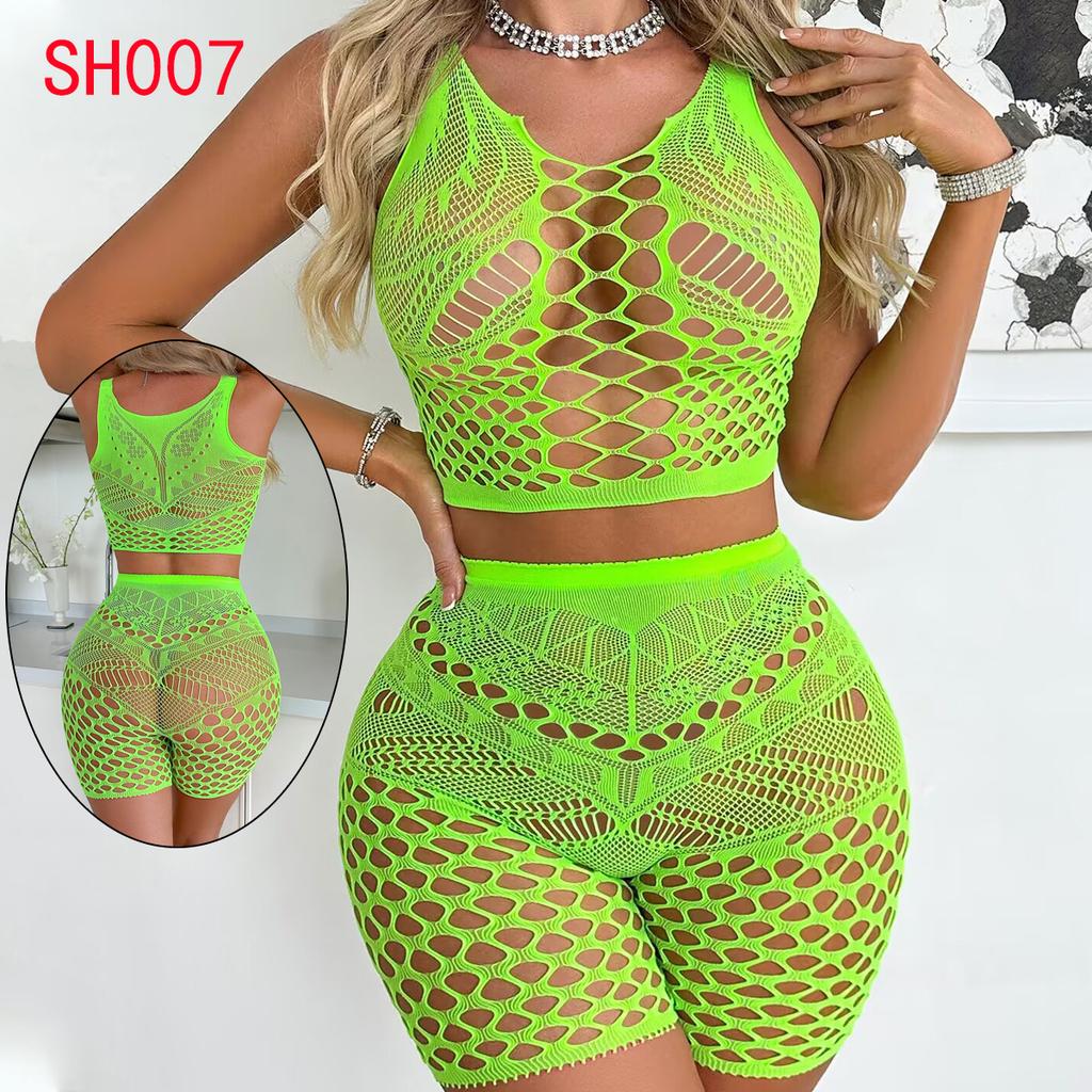 Bielizna Damska Plus Size Seksowna Koszula Nocna Pasjonujące Otwarte Pończochy Pokusa Uniform Bez Pasków Plus Size Namiętność Sh075