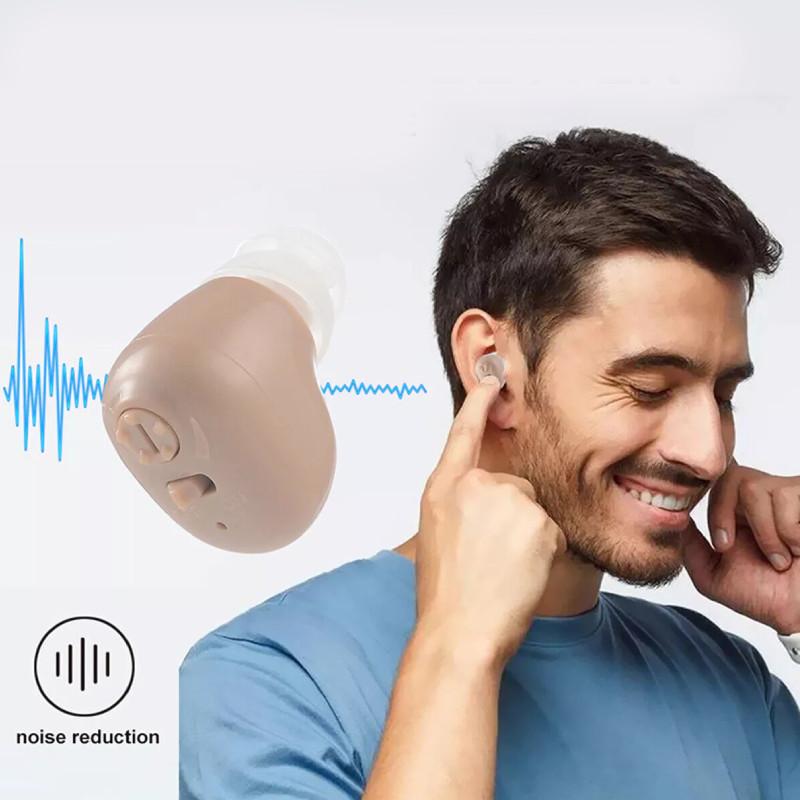 Aid Hearing Elder In Ear Mini Invisible Adjustable Tone Sound Portable Amplifier