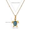 High Quality Cute Choker Necklace Stainless Steel Special Turtle Pendant Necklace Trendy Beads Chain Necklace Casual Accessory