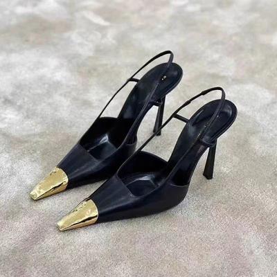Módní smíšené barvy Lodičky s vykrojením nazouvací pravá kůže Luxusní Elegantní Stručné Módní Dámské boty Nové Špičatá špička Tenké podpatky Super vysoké