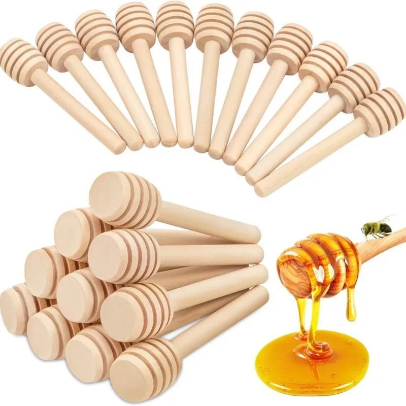 Practical Long Handle Wood Honey Spoon Mixing Stick Dipper For Jar Coffee Milk Tea Supplies Kitchen Tool 8/10/15CM