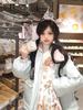 Sweet college style double-sided wear splicing design cotton jacket women's atmosphere contrasting colors thickened warm bread clothes tide