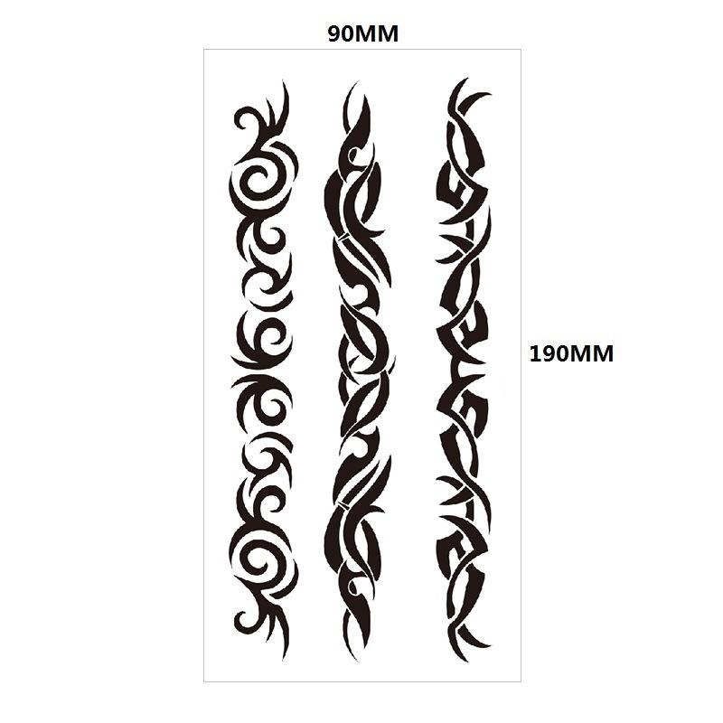 English Tattoo Sticker Feather Red Lip Totem Arm Circle Set Simulation Waterproof Tattoo Sticker
