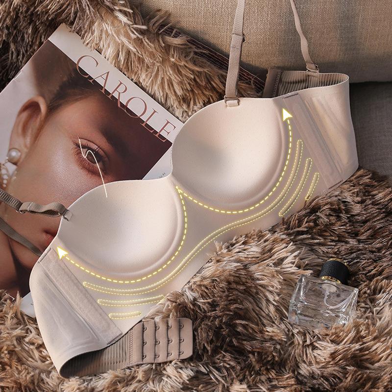 Half Cup Lingerie for Women Seamless Breathable Gathered Anti Sagging No Steel Ring Bra