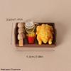 Miniature Dollhouse Food Set: Fries, Fried Chicken, Beer & BBQ Skewers - DIY Tray & Accessories.