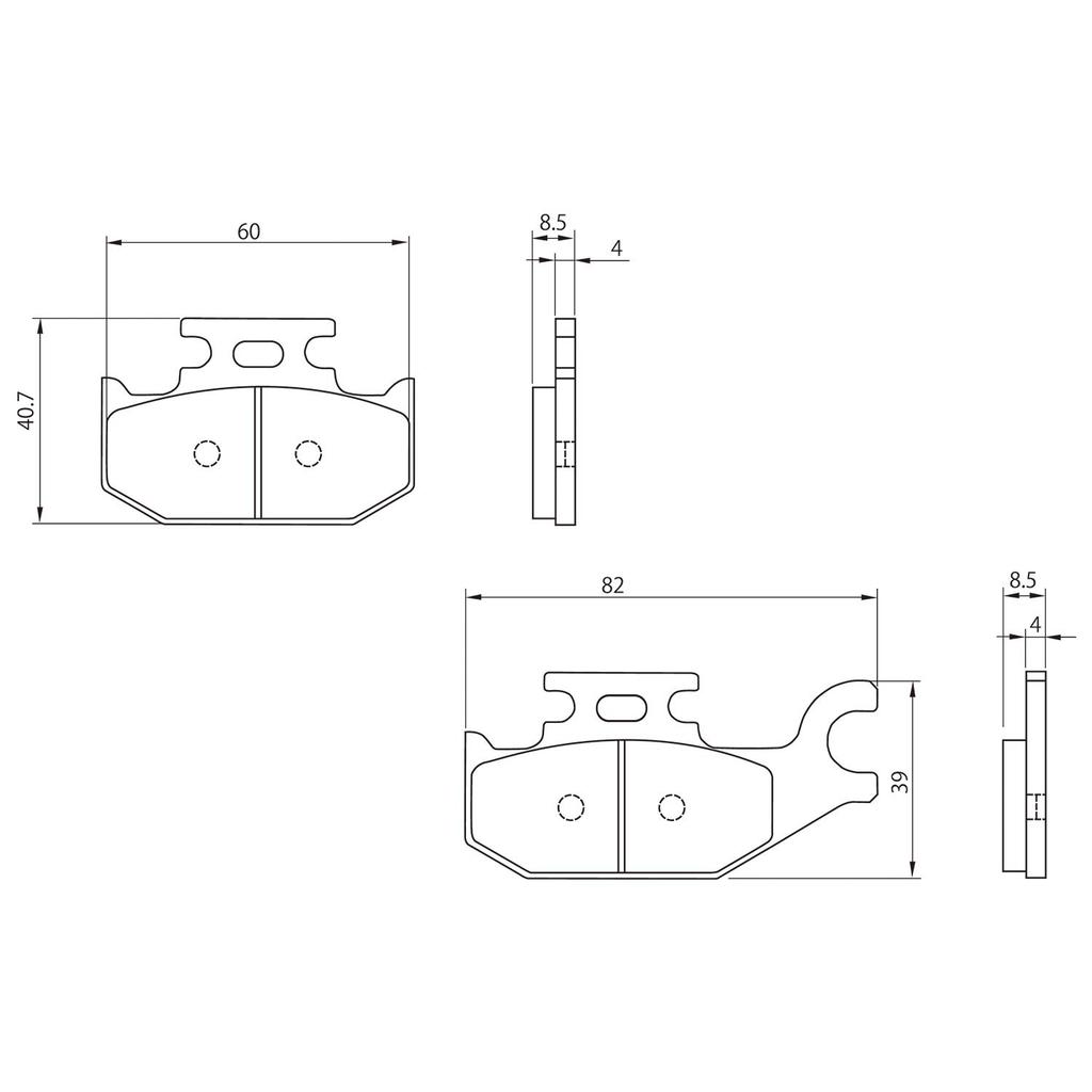 Daytona Motorcycle Brake Pads, Golden Pad X (Sintered Metal Pad), For Bergman 200 (14-21), For Rear Use, 15208, No: 97