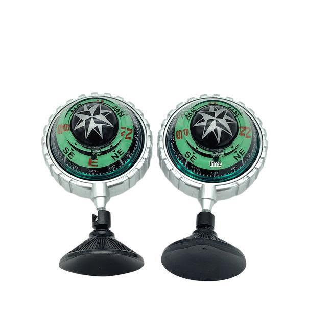 28 Sphere Transparent Black Suction Cup Vehicle-mounted Compass