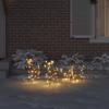 Reindeer Pull Sled Warm White 53 X 28 X 33 Cm Rattan