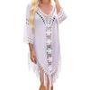 Trendy Ins-Style Backless Crochet Tassel Beach Skirt