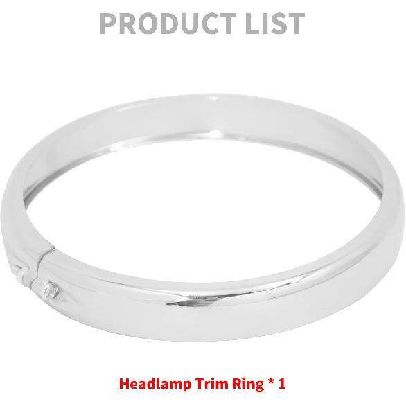 HDBUBALUS Headlight Trim Ring Head Lamp Decorate Ring Fit for Harley Softail Street Bob 2018-2024 1 Pc (Chrome)