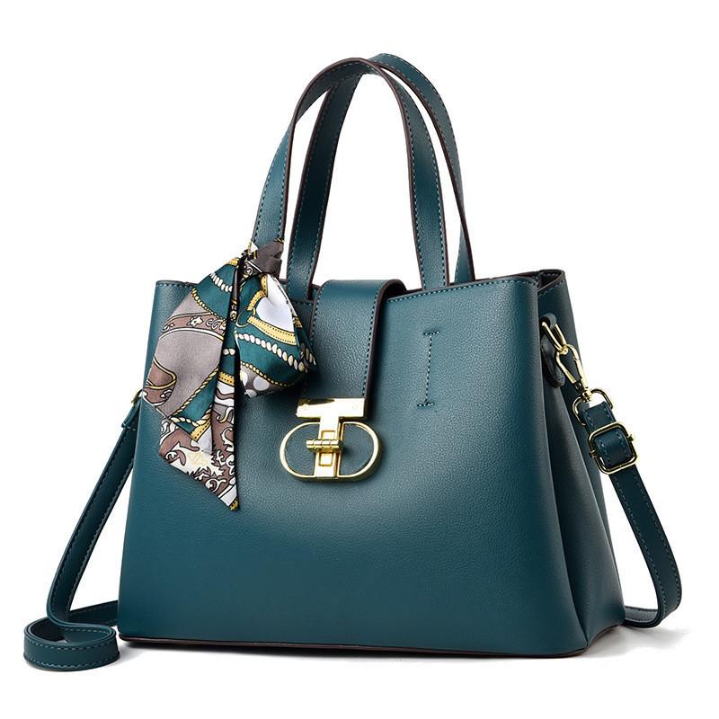 

Versatile Soft-sided Ladies Bag With Hidden Zipper Pocket And Compartment зелений