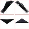 Gloss Black 4Pcs Universal Curved Shape Rear Bumper Diffuser Shark Fin Spoiler Trim Covers Decoration Set Lip Wing Splitter