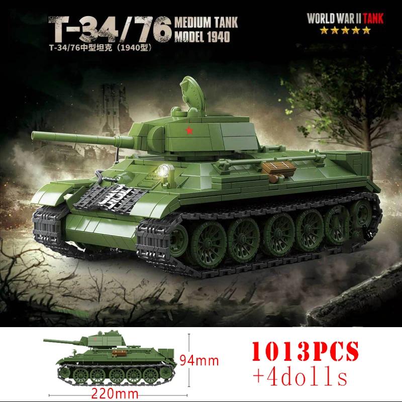 WW2 Army US Army M4A3 Sherman medium armored vehicle IS-2 Heavy Tank boy Brick Playset Block Bricks Toys  Playsetss for Boys  Girls Gift Presents
