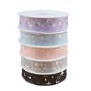 2.5cm Star Silk Ribbon Polyester Floral Bouquet Ribbon Creative Gifts Packaging Material