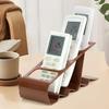 Control Holder Small Desktop Storage Rack with 4 Slots Anti-Slip Base Small