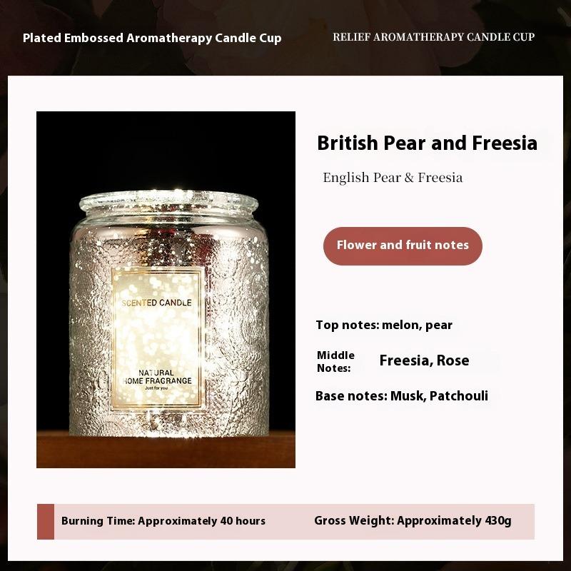 Scented Candles Sunflower Relief Modeling High-end Gifts Home Bedroom Ornaments Lasting Fragrance