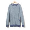 Sweatshirt à col rond bloc de couleur avec poche pour femme - Manches longues T-shirt décontracté
