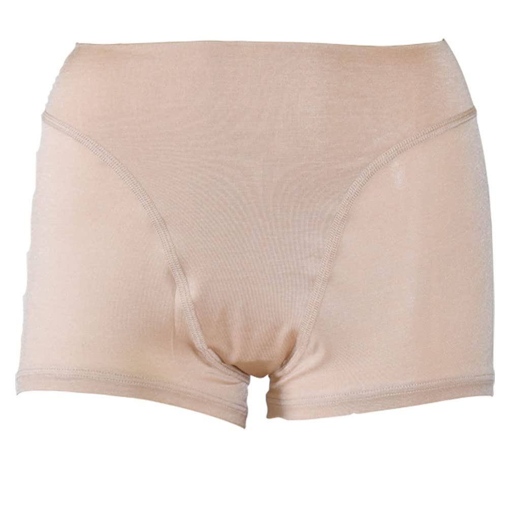 

Hidamari Length Cool to the Touch Women s Elastic-Free Underwear, 1/4 Shorts, (Suzumi) (M, Beige) [PTS800-40]
