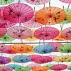 Vintage DIY Painting Paper Umbrella Classical Oil Paper Umbrella Handmade Paper Umbrella  Children