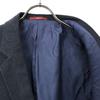 Durban wool Check Pattern tailored jacket 42 Navy x gray Lined Men's Used