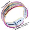 Trendy Irregular Rainbow Color Open Ring Metal Stainless Steel Rings For Women Men Accessories Hollow Finger Jewelry Anniversary