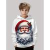 Vánoční dětská mikina s kapucí potisk Santa Clause chlapecká dívčí mikina módní kreslené dětské oblečení sváteční párty dětské oblečení