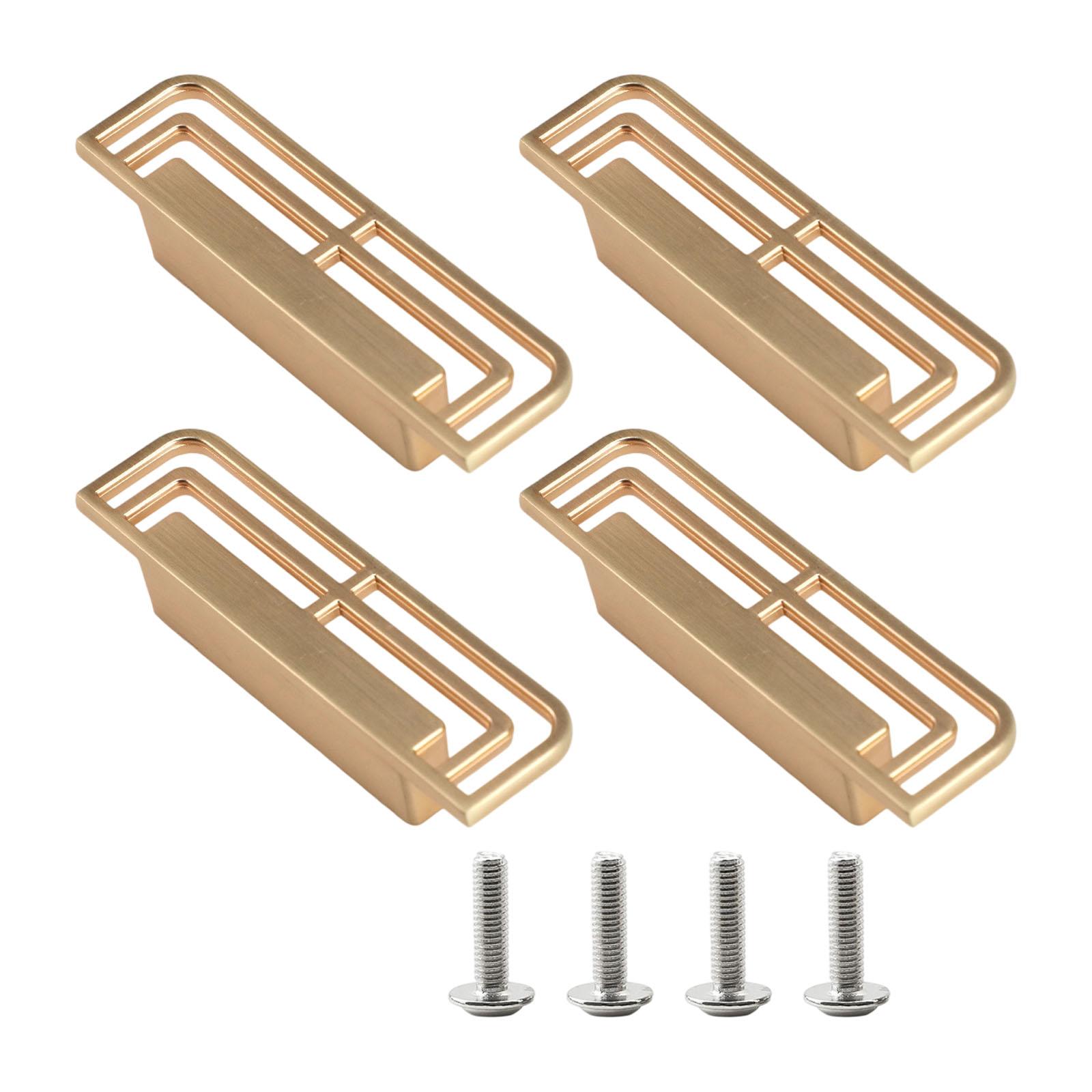 

4 шт. Металлические мебельные ручки Кухонная ручка для дверцы шкафа Ручки для шкафа Простая квадратная ручка для ящика Мебельная фурнитура C