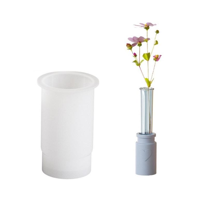 Unique Silicone Crafting Moulds Vase Molds Heart Shape Flowerpot Mold Epoxy Resin Mold Candlestick Moulds for Vase S