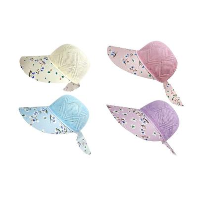 Sunshade Fisherman Hat Anti-UV Sun Visor Cap Mom Grandma Hats Straw Hat  Spring Summer