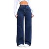 Cross-Border Plus Velvet Fashion Jeans for Women - European/American High Street Straight Loose Style