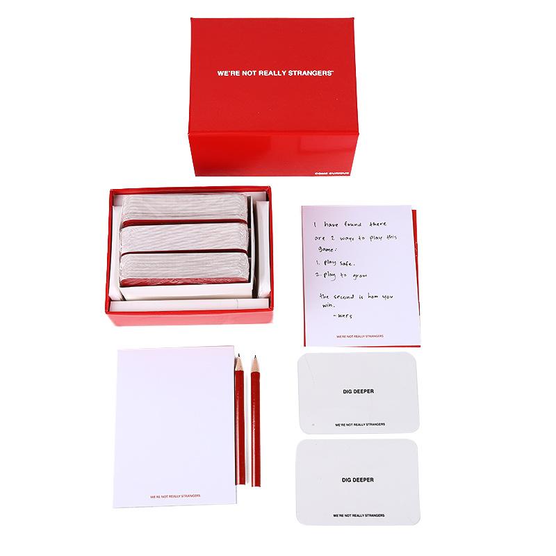 

We Not Really Strangers Desktop Game Card Toys Outdoor Indoor Party Interactive Adult Card Toys Props Creative Cards Toys