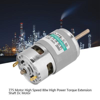 775 Motor Hohe Geschwindigkeit 80W Hohe Leistung Drehmoment Verlängerungswelle Gleichstrommotor (24V20000 U/min)