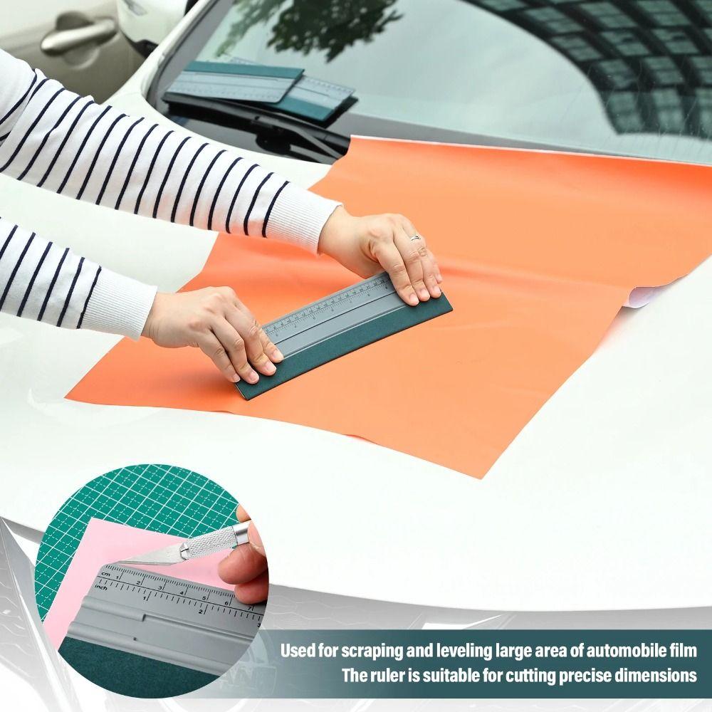Scratch-Free Vinyl Wrap Squeegee With Ruler Window Tint Tool Vinyl Wrap Installing