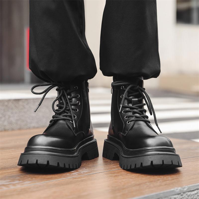 Martin boots men's British style advanced sense thick sole height 2024 new tooling big head locomotive boots 2846-J