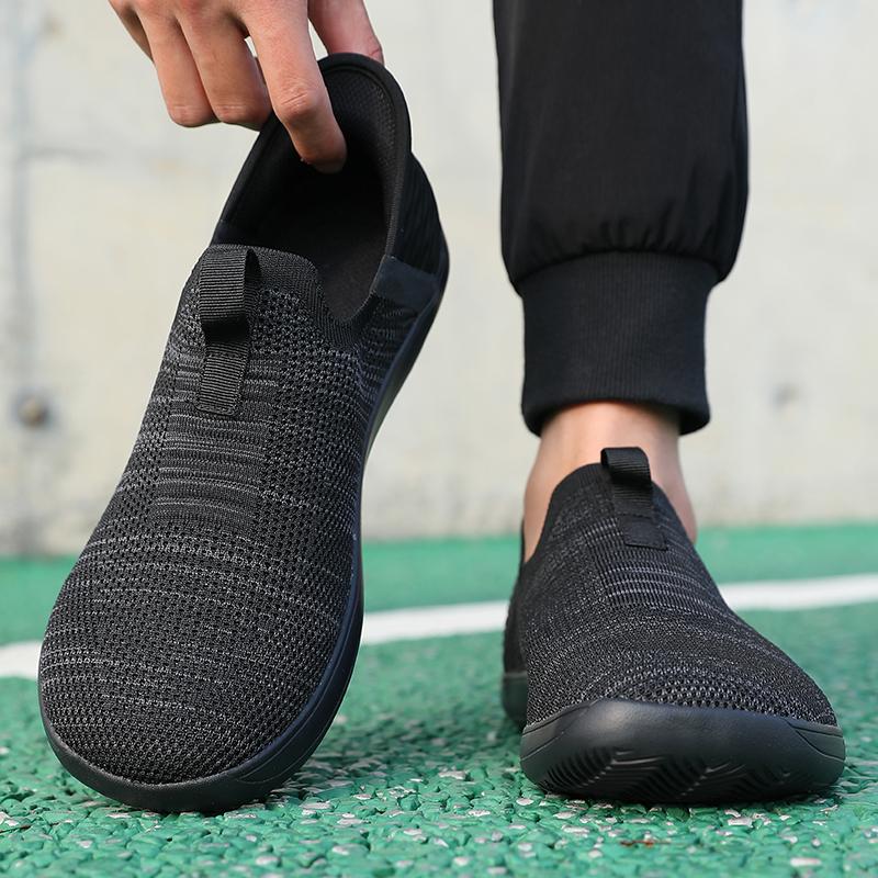 

New Men Sport Sneaker Comfortable Flat Bottom Running Shoes Tenis Outdoor Slip On Walking Sneakers Sock Jogging Shoes Size 39-46 39