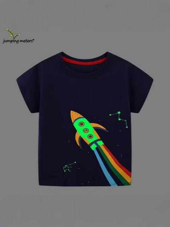 Jumping Meters Boys' Short-Sleeve T-shirt - British Style, Spring New Arrival