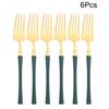 6Pcs Mirror Dinner Forks Cutlery Blakc Stainless Steel Fork Flatware Kitchen Silverware Western Dinnerware Restaurant Fork Set