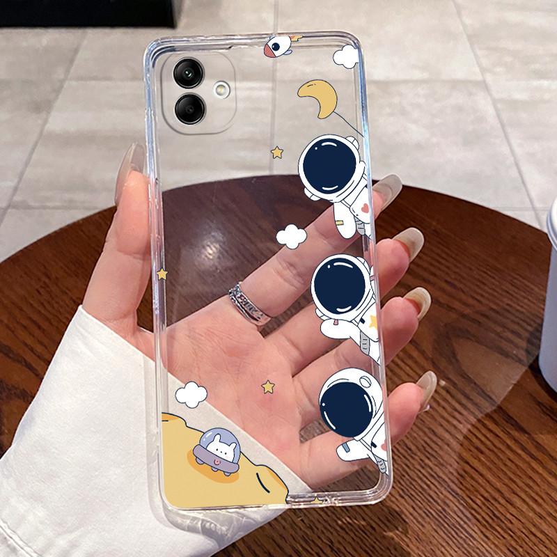 For Samsung Galaxy A04e A04 Case For Samsung A05 Coque Samsung A07 4G Capa Clear Silicon Soft TPU Back Cover Cute Cat Phone Case