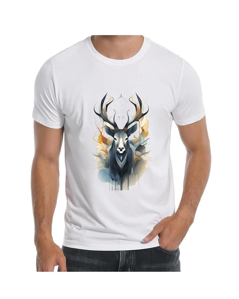 Montana Elk Art T-Shirt for Men Apparel Clothing Wildlife Animals